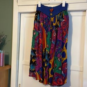 80s/90s Carole Little crinkle skirt size 8